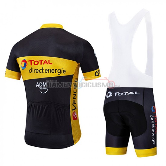 Abbigliamento Ciclismo Direct Energie Manica Corta 2019 Nero Giallo